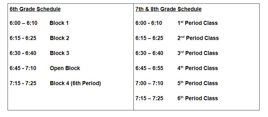 OPEN HOUSE SCHEDULE FOR WEDNSDAY, SEPTEMBER 8