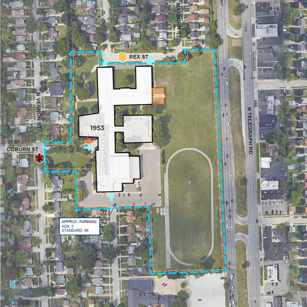 An illustration showing parts of Bryant built in 1953 and 2016.